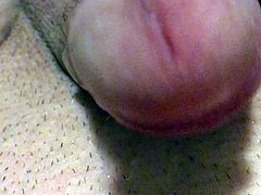 Masturbating with lot of precum and big cumshot