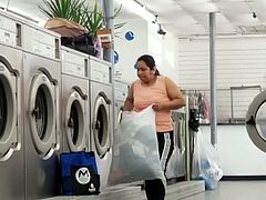 Laundromat Creep Shots Mexican bubble butt slut