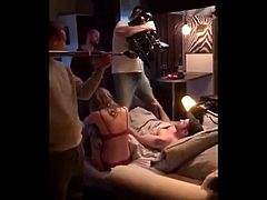 Shooting pornographic scenes.