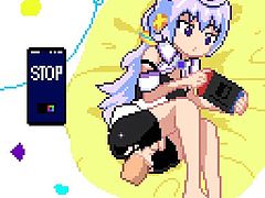 Pixel Trap Hentai Cute Gamer Fucked with Time Stop Device