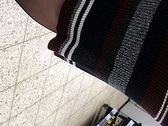 Slut german girl in Shiny black pantyhose
