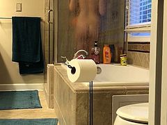 Caught naked in shower sexy body
