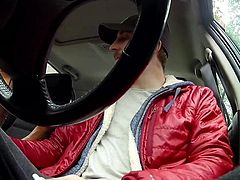 Slow blowjob from prostitute in car