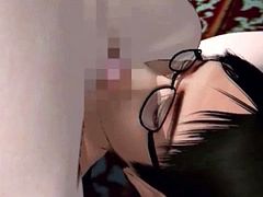 Sexy bodied naked anime cutie riding and sucking dick in sixtynine
