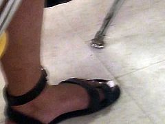 Pretty candid feet in class