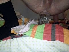 8cm pottle inside my faggot pussy