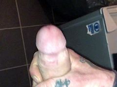 Cumshot in kitchen