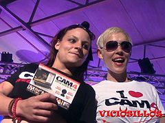 Cleo Gold, Jordanne Kali & Kiara Rules public lesbian show Festival erotico de Alicante 2015