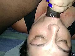 BBW Throat Fucked By BBC Until He Cums In Her Throat