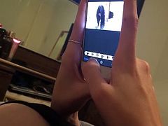 Slut watching herself