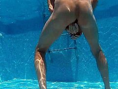 Ass plugged in pool