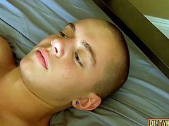 Check out this smoking hot and horny twink is ties to the bed and gets his tight asshole drilled.Watch him sucking and fucking in HD.