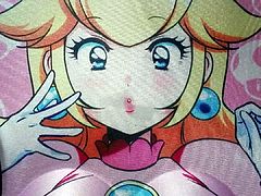 Princess Peach Oppai Mousepad Cum Tribute