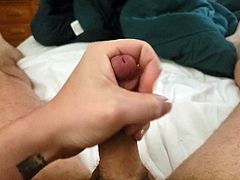 Hot Hairy White Dick Jerked for Nut #4