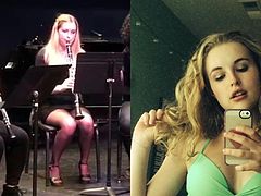 Music Major Fingers her pussy