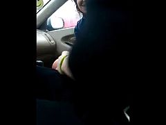 Enjoy this hot amateur couple of UCLA students fucking hard in the parking lot inside the car and the dude is making a phone camera video