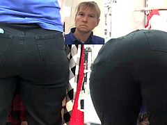 Big Booty GILF Bending Over Hard At Work