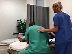 Nurse showing off her tits in ER