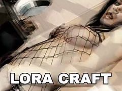Anal fishnet babe Lara Croft (aka Lora Craft)