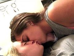 GF kissing her best friend for a dare ... but she loved it