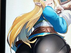 Zelda's butt gets a load