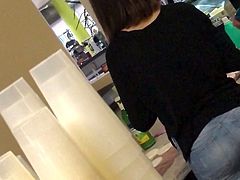 (Candid jeans) Her tight little Jeans Ass turned me on