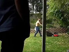 Redhair fucks gardener