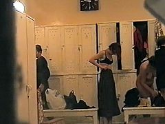 Pool locker room - fragment from old video tape (part 4)