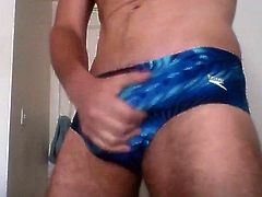 Blue Print Speedo Handjob