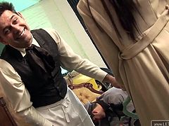 Costumed party turns into orgy with DP and cumshots