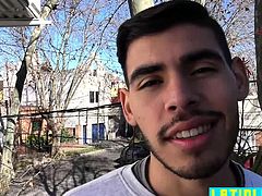Latinos straight jerk off buddy anal fucks him for cash