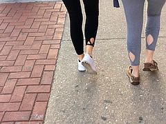 Teen college asses in spandex