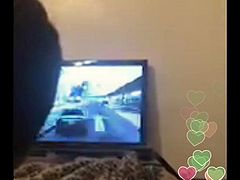 Girls playa videogames while doing a blowjob on periscope