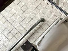 Peeing toilet spy