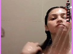Shiela Snow Shower Tease. Nipslips.