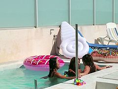 Venus Afrodita Jade and Melany Kiss. A swimming pool a few dildos a bunch of squirt guns and quite a lot of milk are the ingredients this trio needs to have a great time