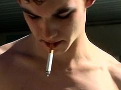 Man smokes in a homo action