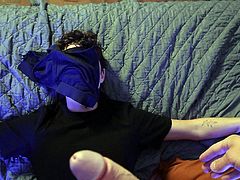 Me and my friends were talking on the video call when this masked man came into my room wearing underwear. After seeing his big dick I could not control myself and gave him a sloppy blowjob while lying down. Then I licked his tight asshole and in the end, he fucked my tight asshole. Join now!