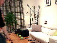 In this hot erotic scene, you can see a muscular man feeling horny so he pulled his dick out and started masturbating. But then he applied lotion on his dick to make it wet, after that he made a hole inside a cushion and stuck his big dick inside it. Join us for more!