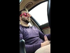 Big-Cock Hunks Play in the Car