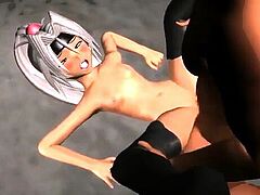 Foxy 3D Superwoman bounces up and down on a cock