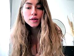 Curly Blonde Teen Records Solo Dildo Masturbation More at