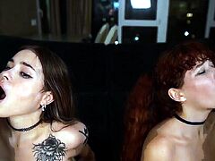 Two very hot teen sluts get facials after hard pounding