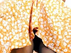 Amateur striptease and Solo masturbation