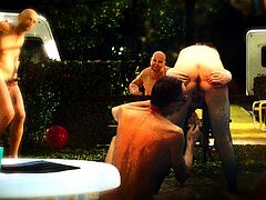 Pink labia close up of naive brunette