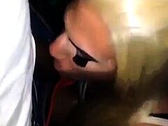 Crossdresser Amateur Blows BBC in Interracial Video